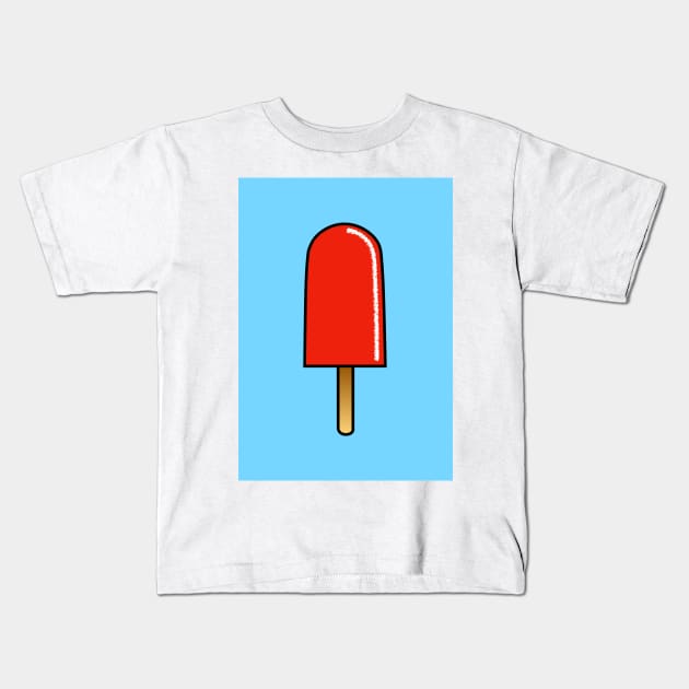 Red Ice Lolly Kids T-Shirt by AdamRegester